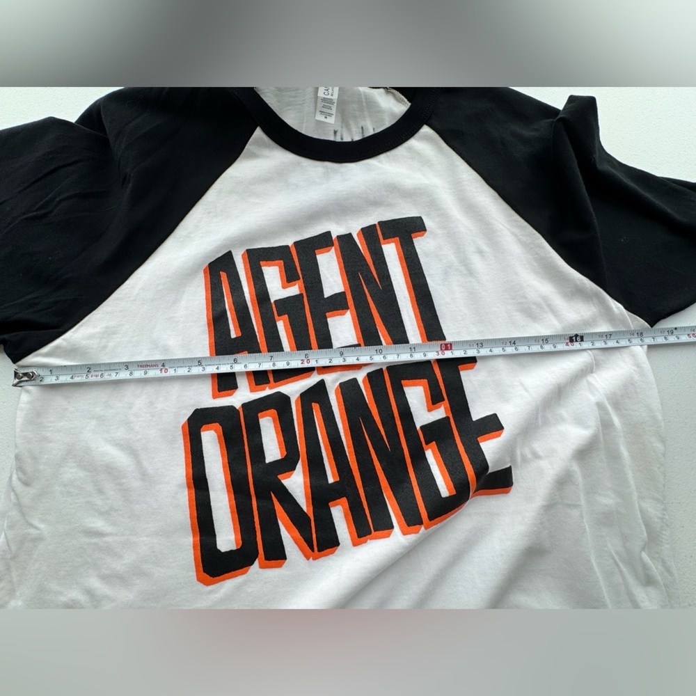 Rare Agent Orange Autographed Band T-Shirt Medium 2018 Perry TX Signed Raglan - Picture 6 of 8